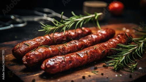 Spicy Sausages Generated Ai
