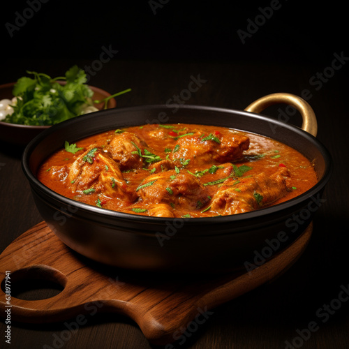 product photo chicken curry real food 169, generative ai