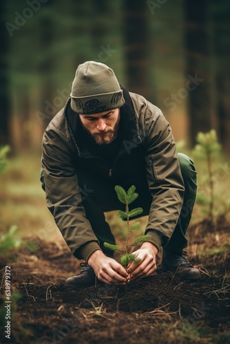 man Hand Holding Plant: Symbol of Green Revolution