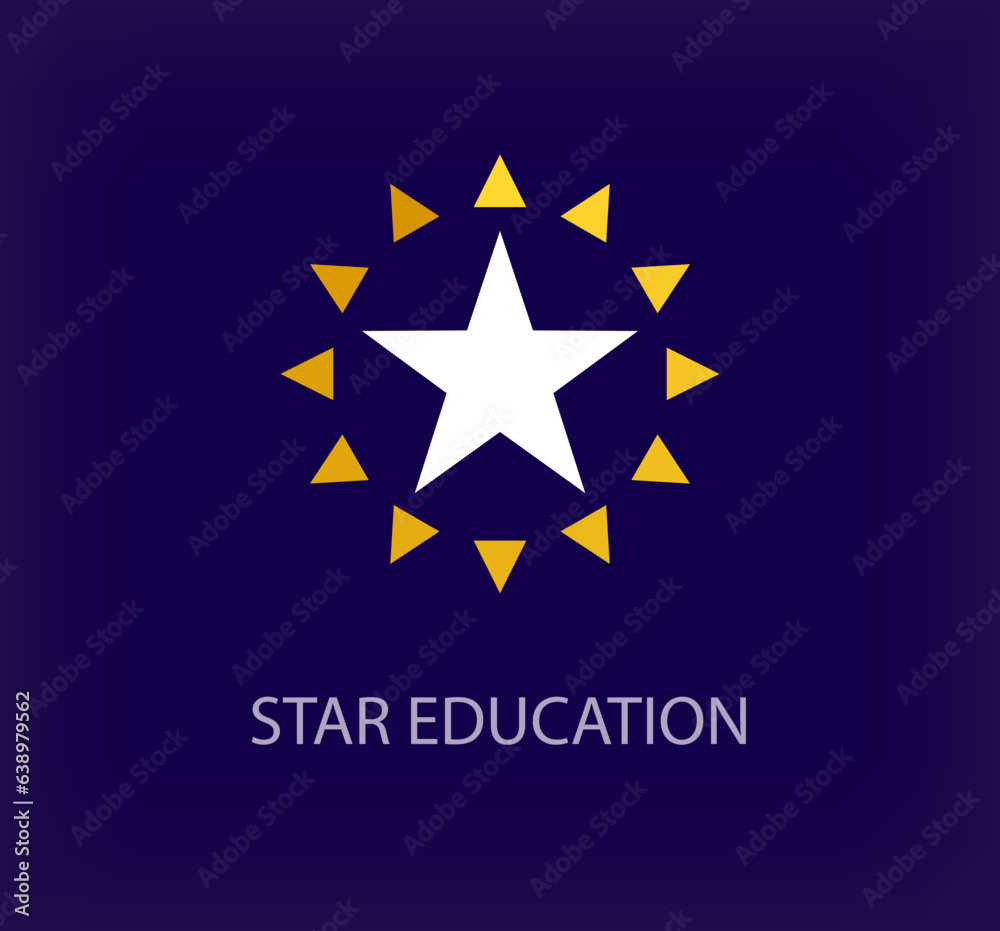 Creative starry education design. Unique color transitions. Unique education schools corporate design template. vector