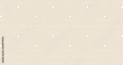Seamless golden triangle patterns vector set, abstract geometric shape backgrounds, creative design golden patterns with retro, modern, trendy texture