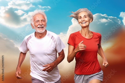 Healthy sport yoga lifestyle for happy retirees