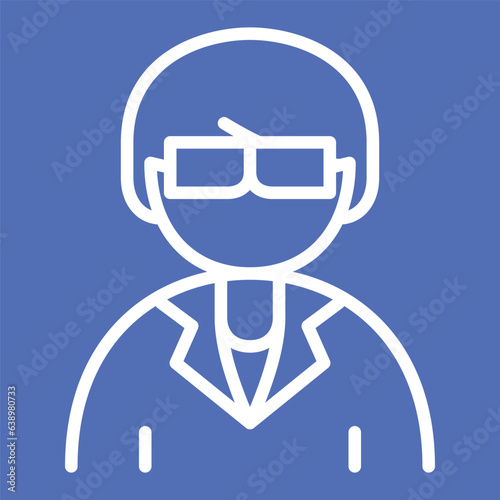 Professor laboratory science icon logo