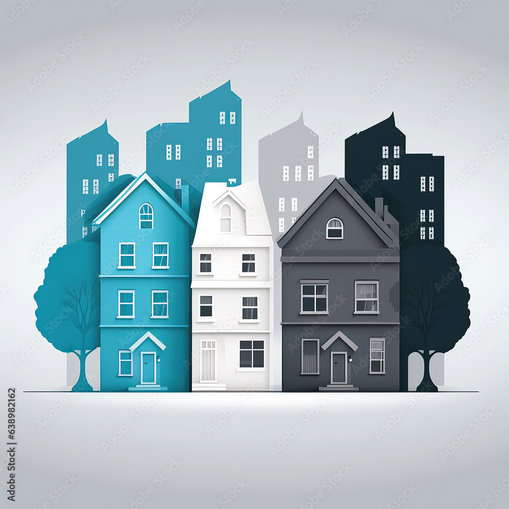 ai generated Illustration small quaint cozy house ai generated Illustration small quaint cozy house