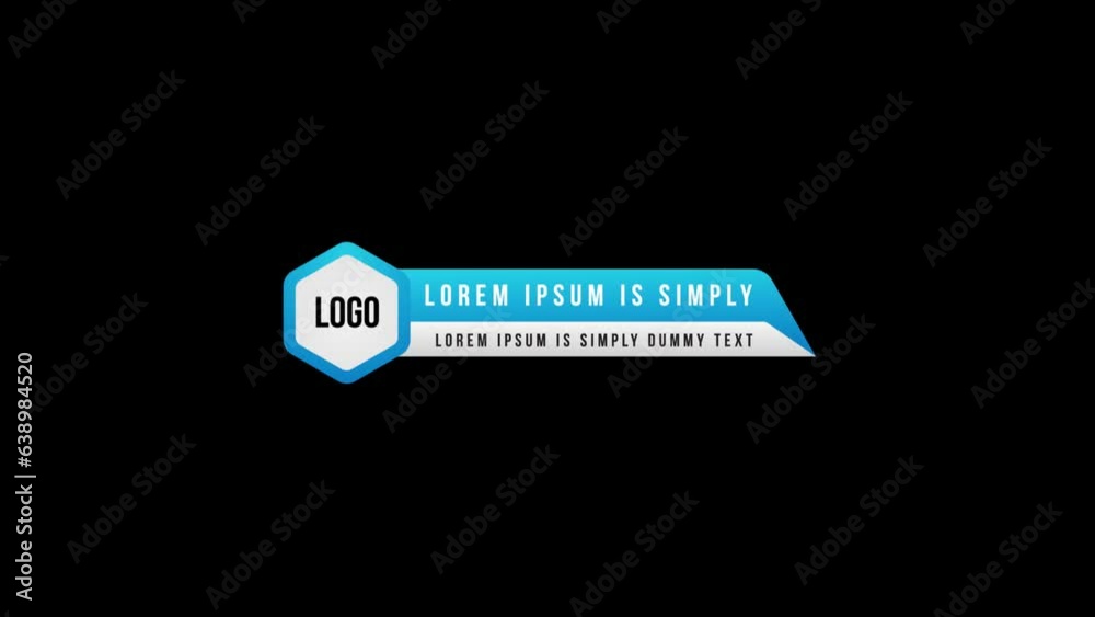 Stylish Lower Third Title Animation with Green Screen or have space for logo placement