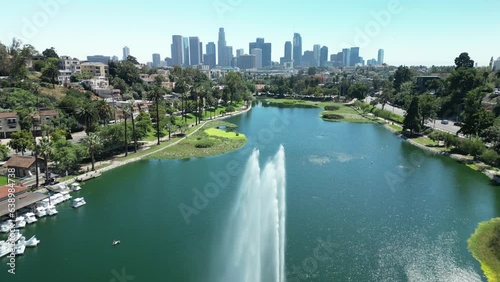 Echo Park LA drone