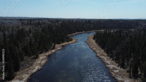 Wallpaper Mural Red Deer's Serene Oasis: Aerial Views of Nature, Lake, and Sky in Alberta's Heartland Torontodigital.ca