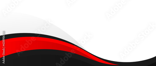 abstract black red curved banner background. vector illustration
