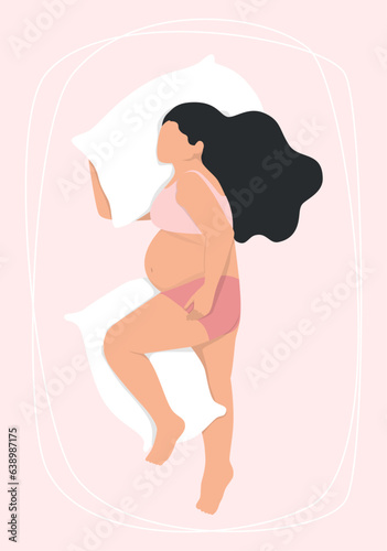 pregnant woman sleeping position put a pillow between her legs