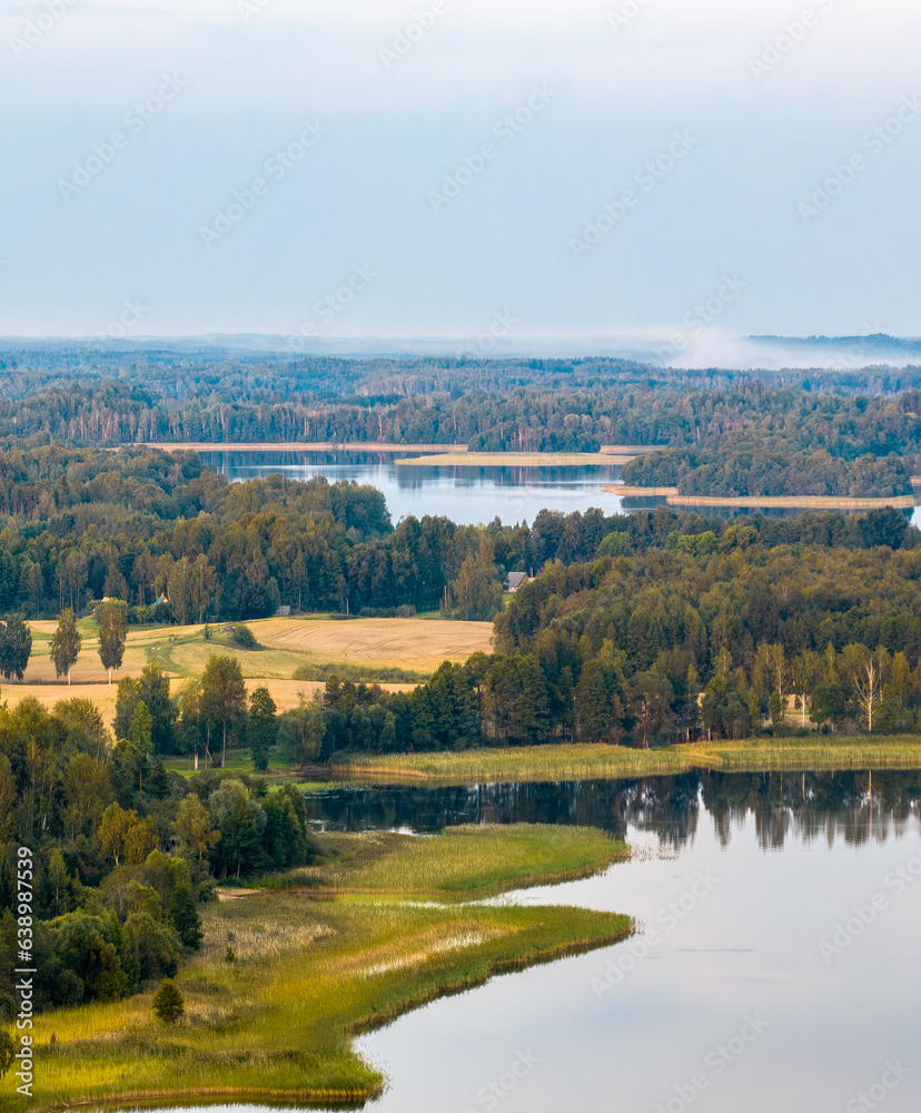 Next to Sivers  lake.Landscape, Latvia, in the countryside of Latgale.
