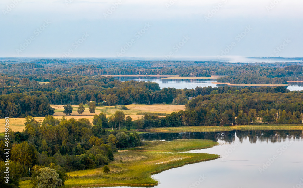 Next to Sivers  lake.Landscape, Latvia, in the countryside of Latgale.