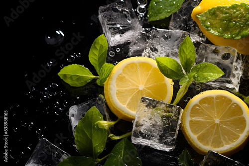 lemon and ice water