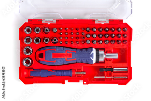 Wallpaper Mural Tool box of Screwdriver Set isolated on white background Torontodigital.ca