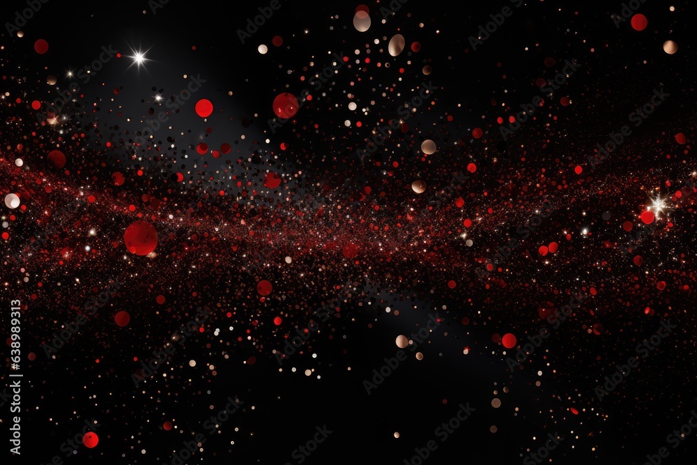 red glitter on a black background. abstract background. Black Friday Deals