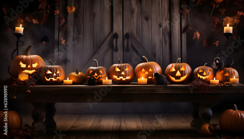 Illustration of Halloween Decorations for Banners, Flyers and Cards - Generativ AI