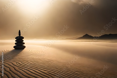 buddha in the desert generated AI