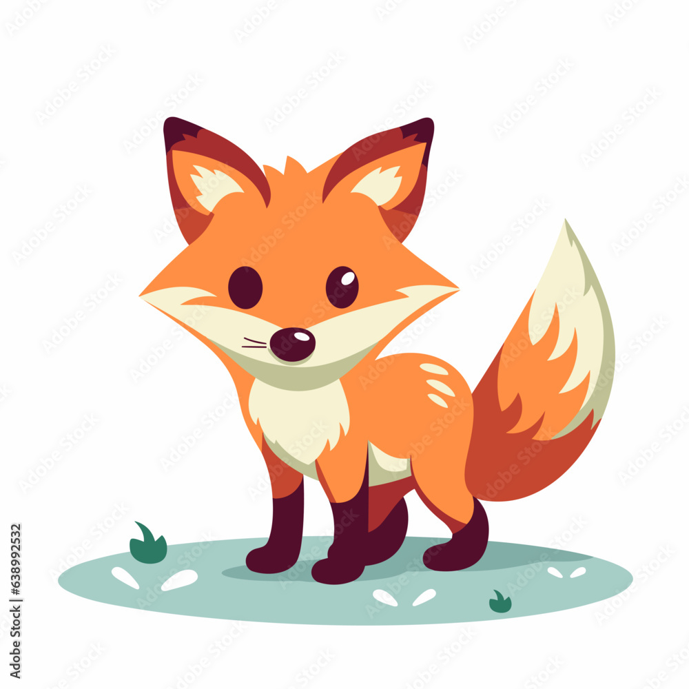 Fox Vector Cute Fox Cartoon Symbol