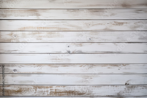 Fotomurale Whitewashed shabby chic wooden wall paneling texture with a white shiplap wood g