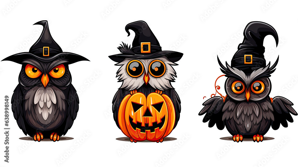 Fototapeta premium set of halloween monsters