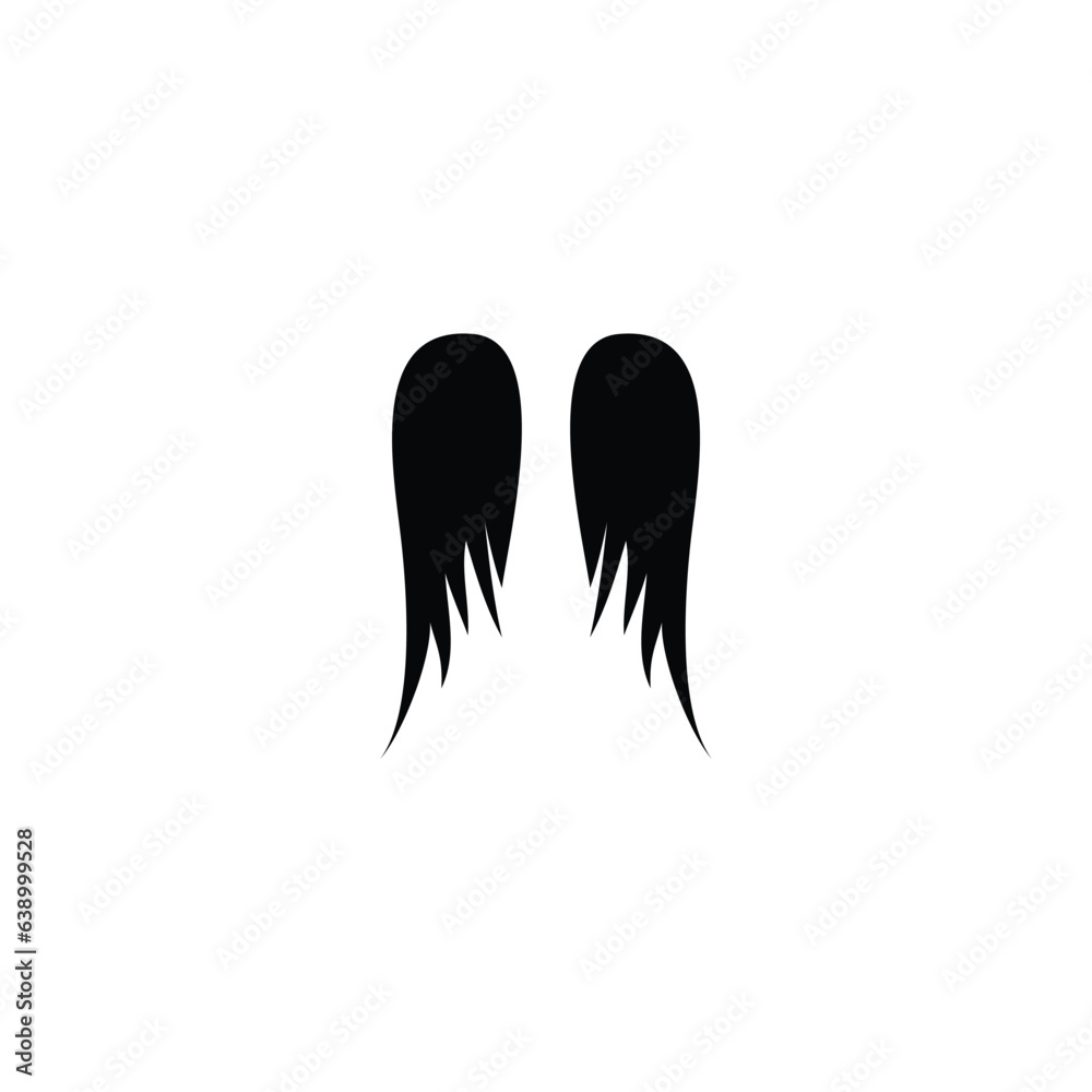 Wing icon. Simple style travel company poster background symbol. Wing brand logo design element. Wing t-shirt printing. Vector for sticker. Wing icon. Simple style travel company poster background symbol. Wing brand logo design element. Wing t-shirt printing. Vector for sticker.