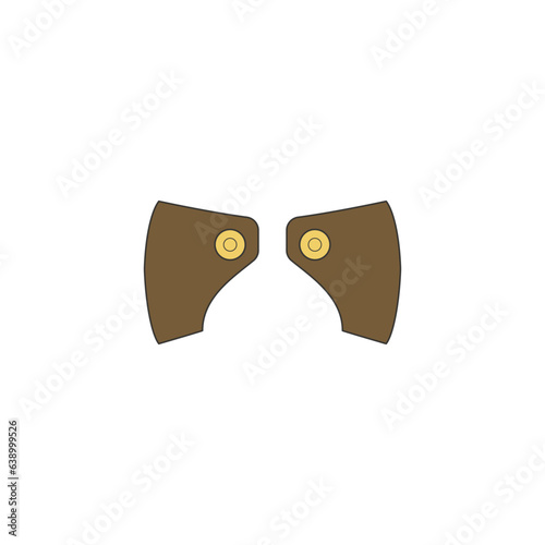 Phoropter machine icon. Simple style eye hospital poster background symbol. Phoropter machine brand logo design element. Phoropter machine t-shirt printing. Vector for sticker.