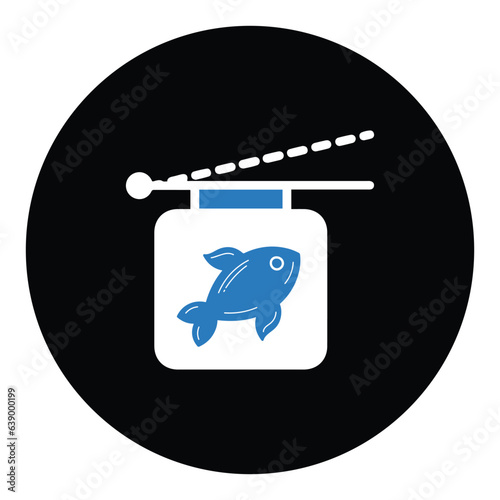Aquarium pet or fish icon