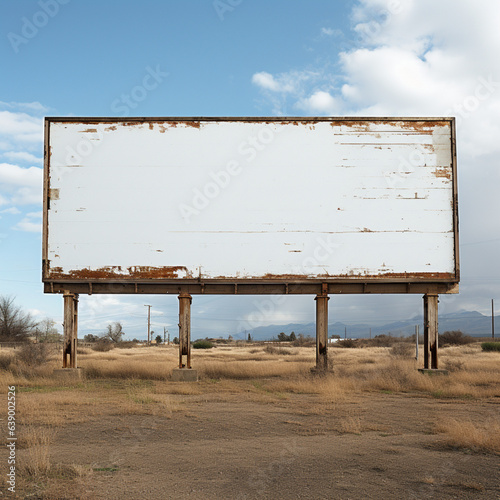 old blank billboard for mockup