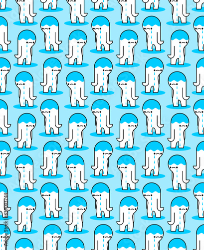 Sadness pattern seamless. Sadness background. Vector illustration