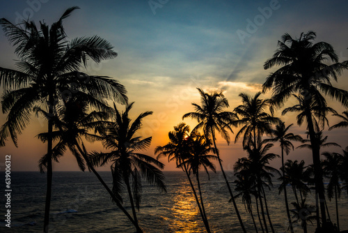 Sunset at Coconut tree hill in Sri Lanka © Dominic