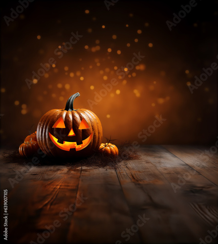 Halloween Pumpkin Scary Spooky Poster Background Wallpaper Illustration