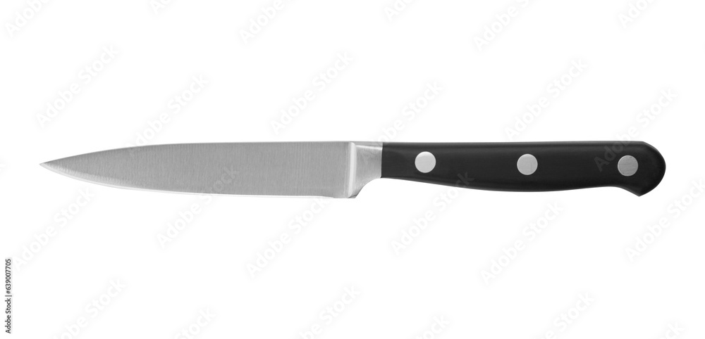 Stainless steel paring knife isolated on white background Stainless steel paring knife isolated on white background