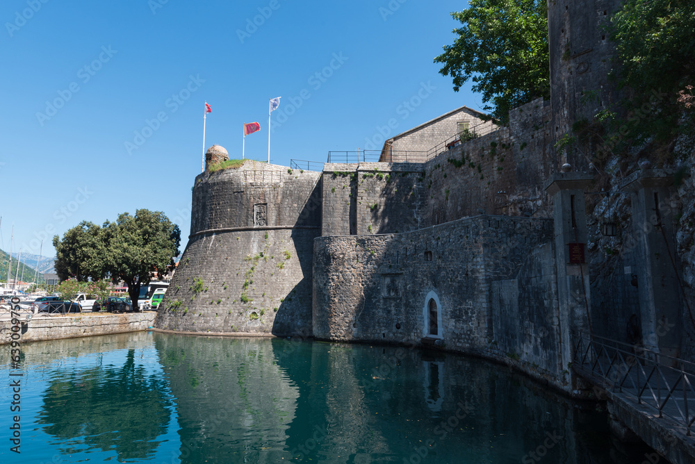 Entrance at the South Gate to the fortifications of the medieval town of Kotor, Montenegro