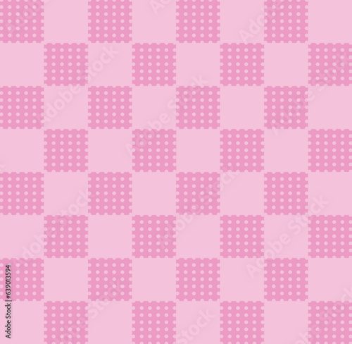 abstract square seamless pattern with simple circle. Retro pink background surface design, textile, print, wrapp paper, cover. vector art illustration.