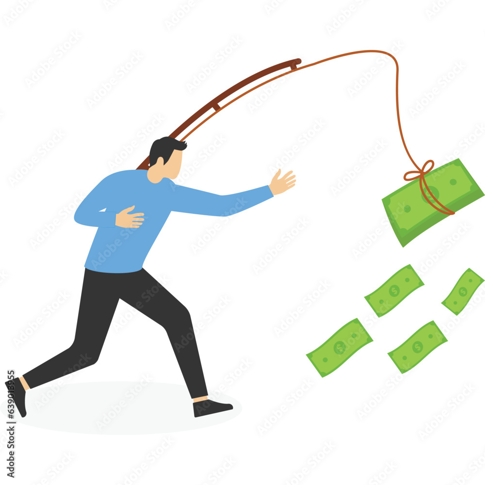 Big money is used to lure employees, Vector illustration design Big money is used to lure employees, Vector illustration design