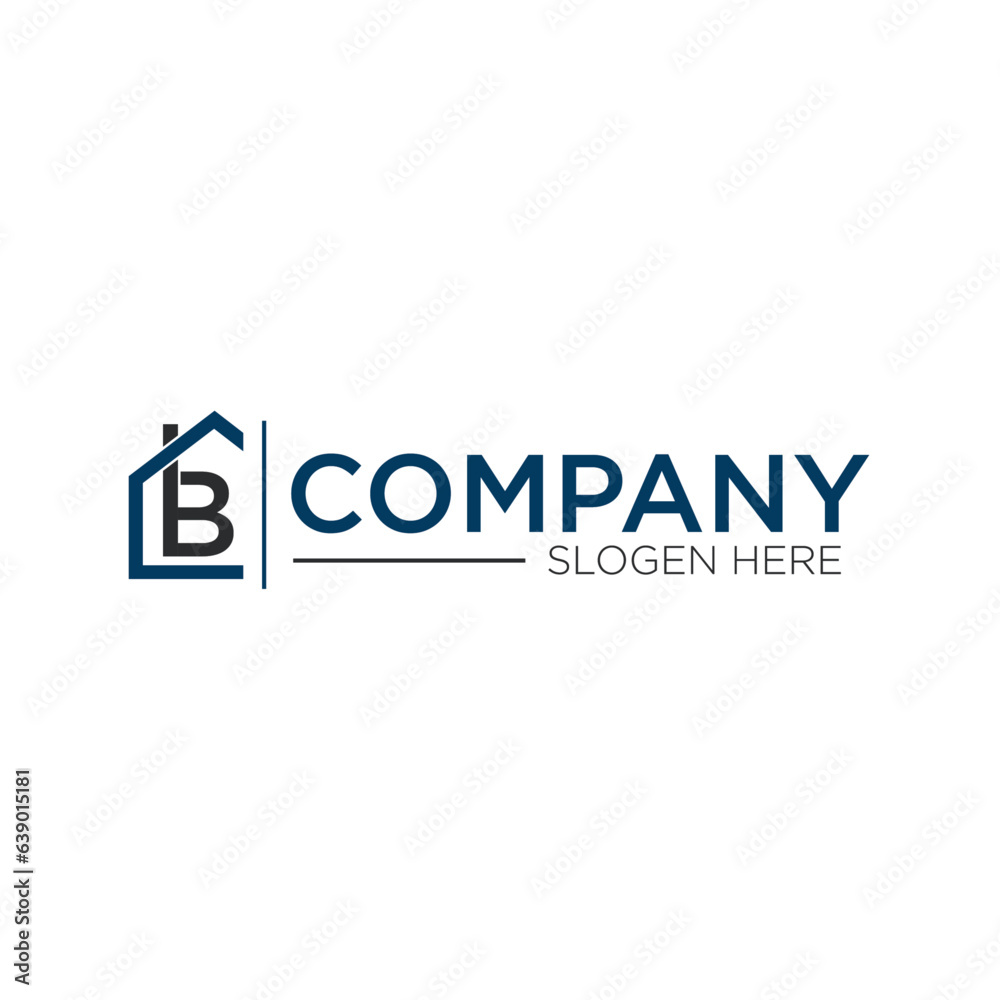 Initial logo BC with abstract house shape, clean and elegant real estate logo design Initial logo BC with abstract house shape, clean and elegant real estate logo design