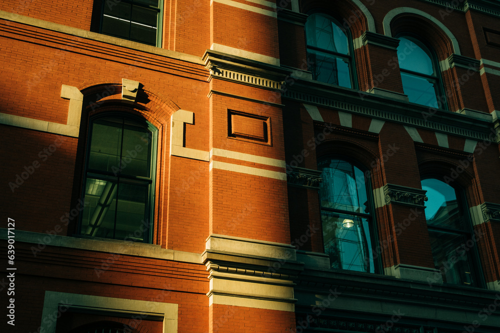 Light and shadow on a building in Soho, Manhattan, New York City