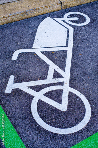 sign for a cargo bike in germany photo