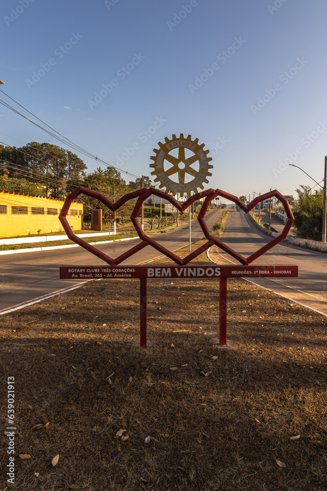 portal da Rotary na cidade de Três Corações, Estado de Minas Gerais, Brasil