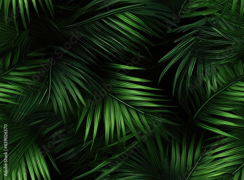 Green palm leaf pattern texture abstract background. Tropical palm leaves  floral pattern background. SEAMLESS PATTERN. SEAMLESS WALLPAPER.