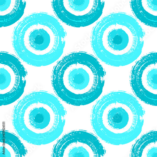 Painted round shapes seamless pattern graphic design.
