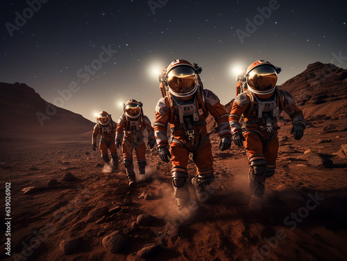 landing astronauts on mars