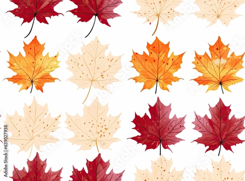 Maple leaves background SEAMLESS PATTERN. SEAMLESS WALLPAPER.