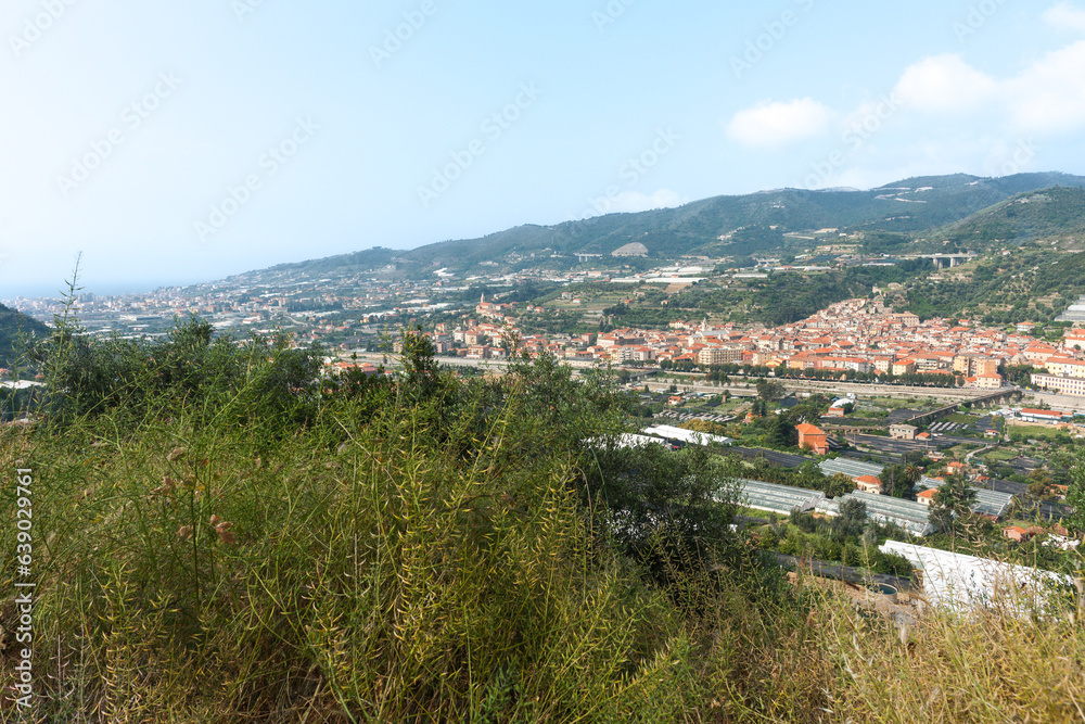 Typical Italian valley village, San Remo.