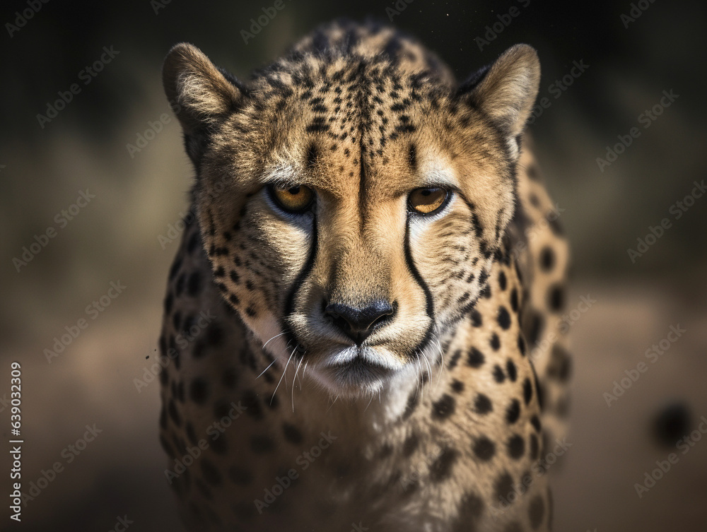 A majestic cheetah, poised for a sprint, exuding power and grace. A majestic cheetah, poised for a sprint, exuding power and grace.
