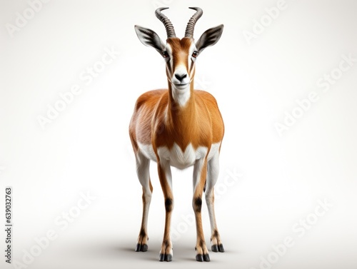 antelope gazelle isolated on a white background. 3d render