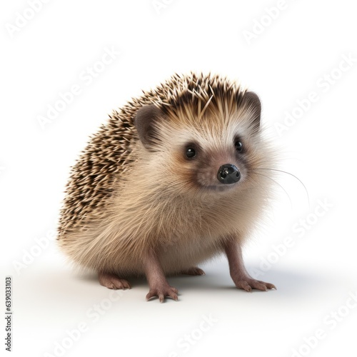 Hedgehog (Scientific name: Erinaceus Europaeus) 3D illustration