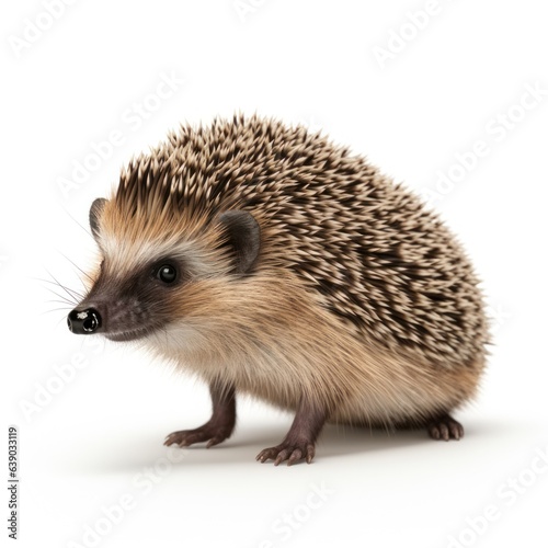 Hedgehog (Scientific name: Erinaceus Europaeus) 3D illustration © korkut82