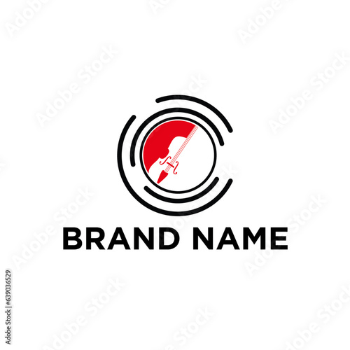 violin logo orchestra violin symbol letter c minimal circle logo