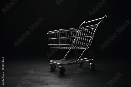 Empty shopping cart. Concept for buying or shopping.