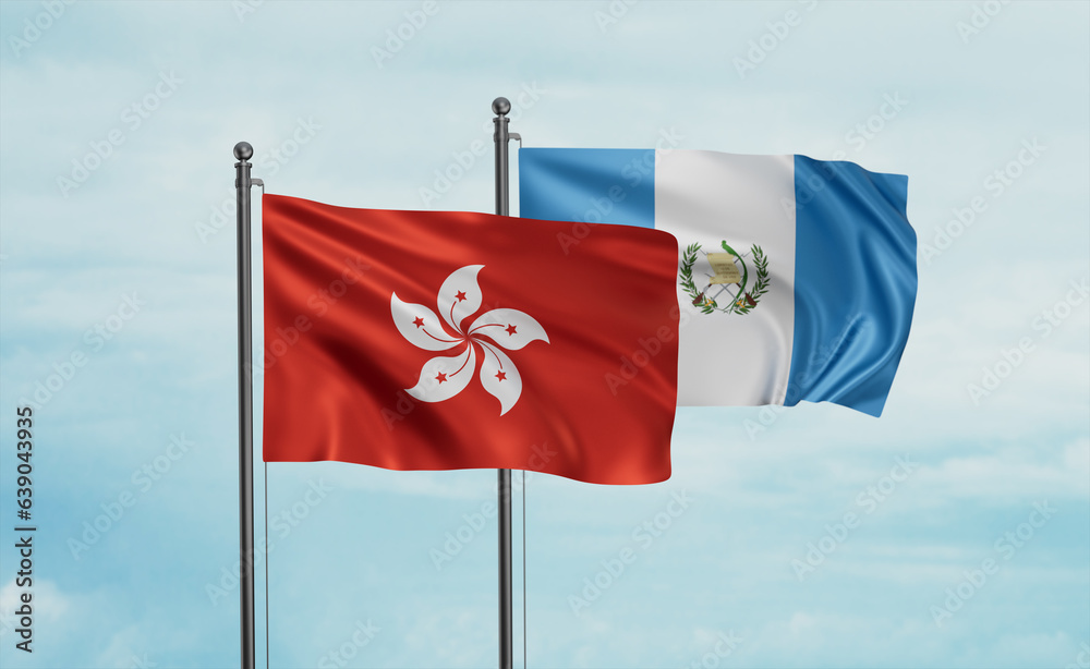 Guatemala and Hong Kong flag Guatemala and Hong Kong flag
